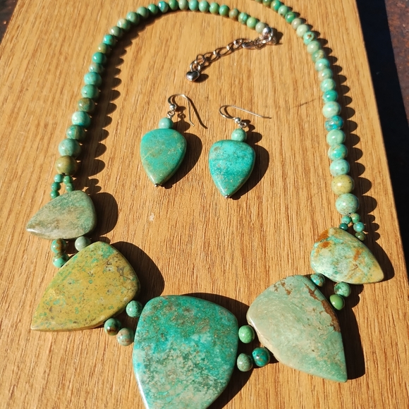 Jay King Azure Peaks Turquoise Necklace And Earrings Set 926 Sterling Silver. - Picture 3 of 5